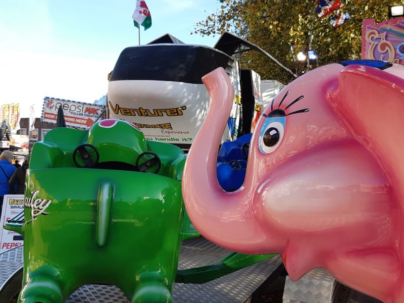 Ilkeston charter fair kids Elephants ride