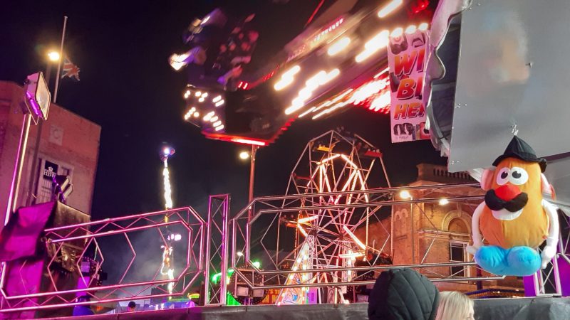 Ilkeston charter Fair rides scene