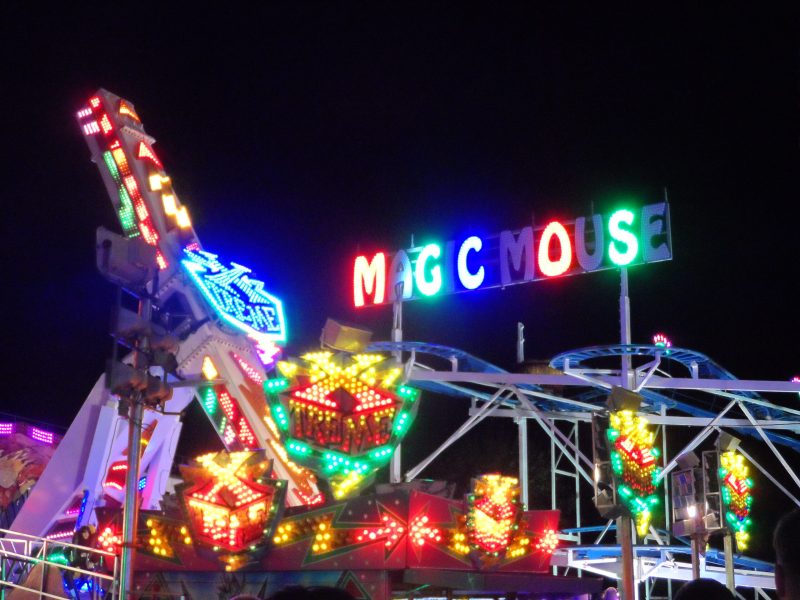 Ilkeston charter fair Magic Mouse at Night